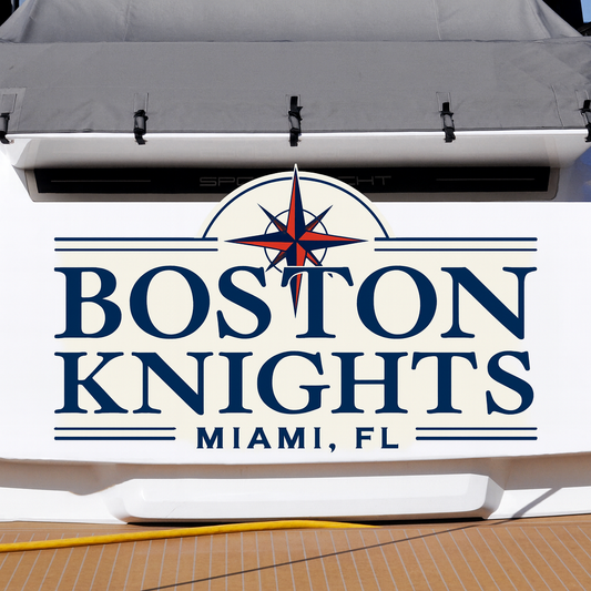 Custom Boat Stern Decal Sticker Sign | Boat Stern Name & Hailing City (Port) Sign