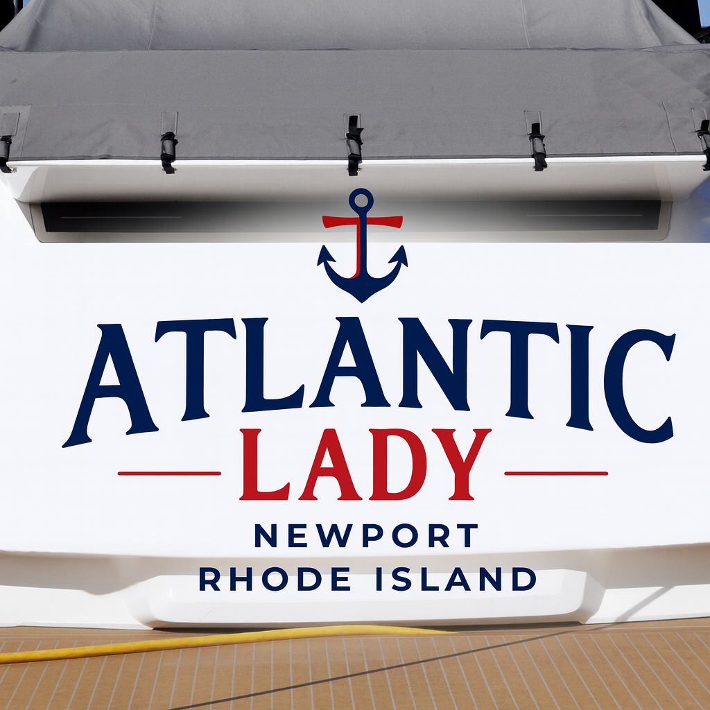 Custom Boat Stern Decal Sticker Sign | Boat Stern Name & Hailing City (Port) Sign
