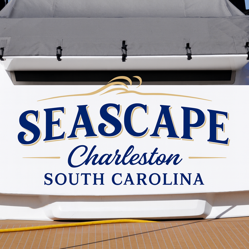 Custom Boat Stern Decal Sticker Sign | Boat Stern Name & Hailing City (Port) Sign