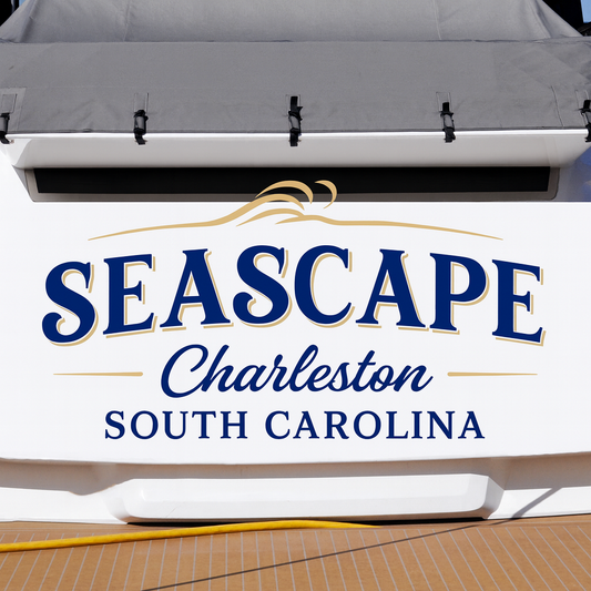 Custom Boat Stern Decal Sticker Sign | Boat Stern Name & Hailing City (Port) Sign