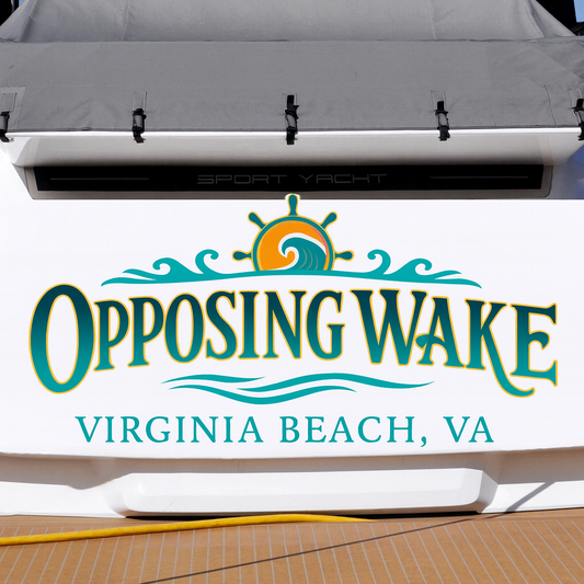 Custom Boat Stern Decal Sticker Sign | Boat Stern Name & Hailing City (Port) Sign