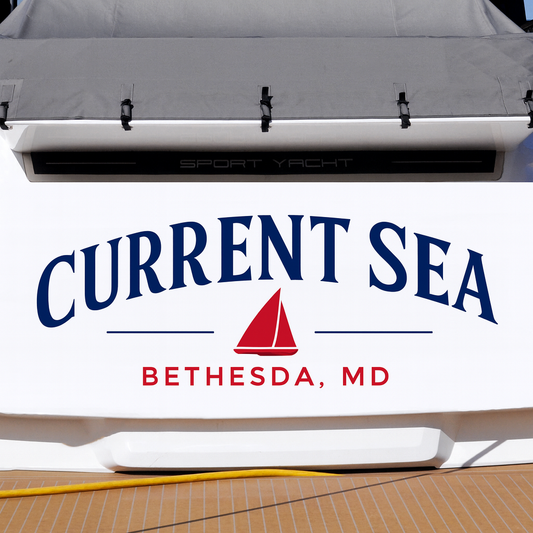 Custom Boat Stern Decal Sticker Sign | Boat Stern Name & Hailing City (Port) Sign