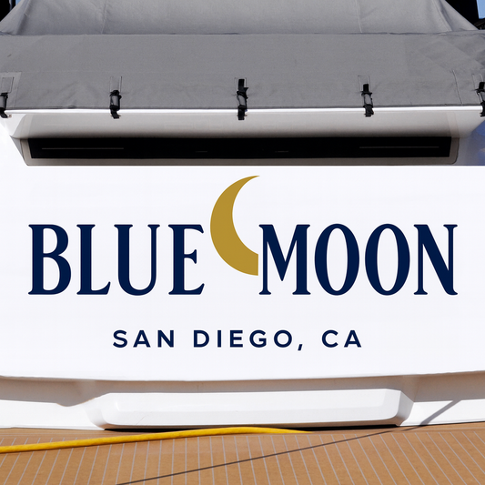 Custom Boat Stern Decal Sticker Sign | Boat Stern Name & Hailing City (Port) Sign