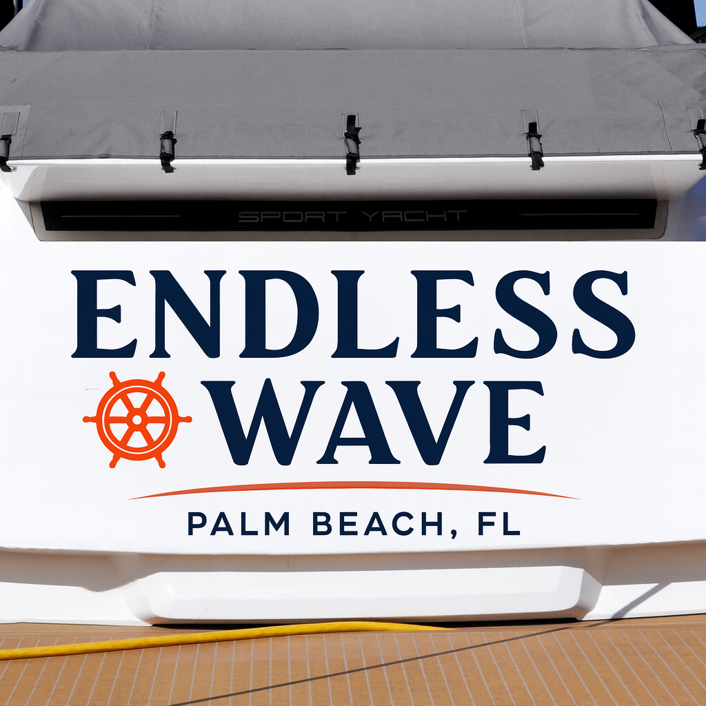 Custom Boat Stern Decal Sticker Sign | Boat Stern Name & Hailing City (Port) Sign