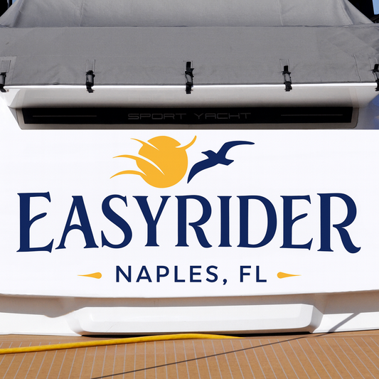 Custom Boat Stern Decal Sticker Sign | Boat Stern Name & Hailing City (Port) Sign