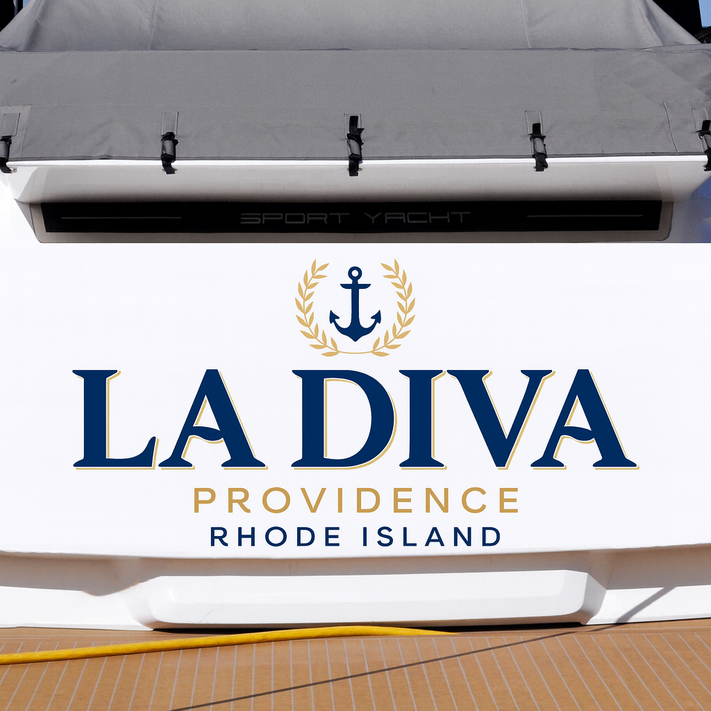 Custom Boat Stern Decal Sticker Sign | Boat Stern Name & Hailing City (Port) Sign