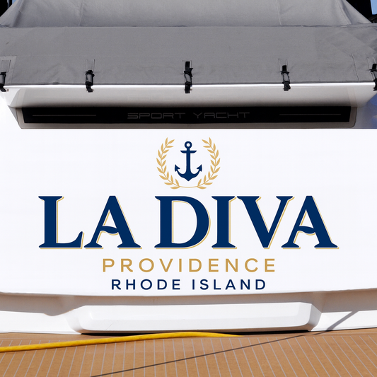 Custom Boat Stern Decal Sticker Sign | Boat Stern Name & Hailing City (Port) Sign