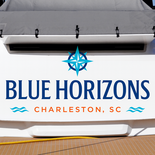 Custom Boat Stern Decal Sticker Sign | Boat Stern Name & Hailing City (Port) Sign