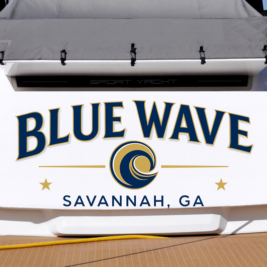 Custom Boat Stern Decal Sticker Sign | Boat Stern Name & Hailing City (Port) Sign