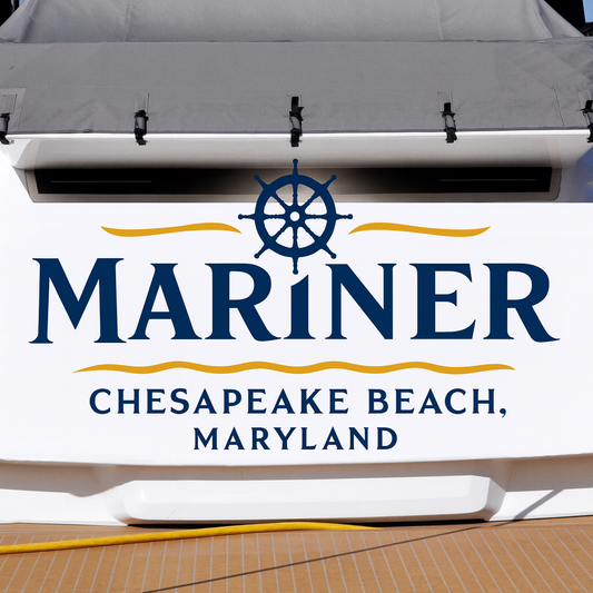 Custom Boat Stern Decal Sticker Sign | Boat Stern Name & Hailing City (Port) Sign