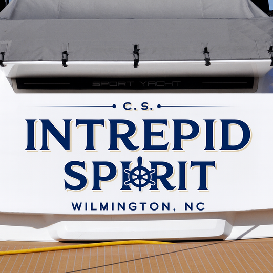 Custom Boat Stern Decal Sticker Sign | Boat Stern Name & Hailing City (Port) Sign