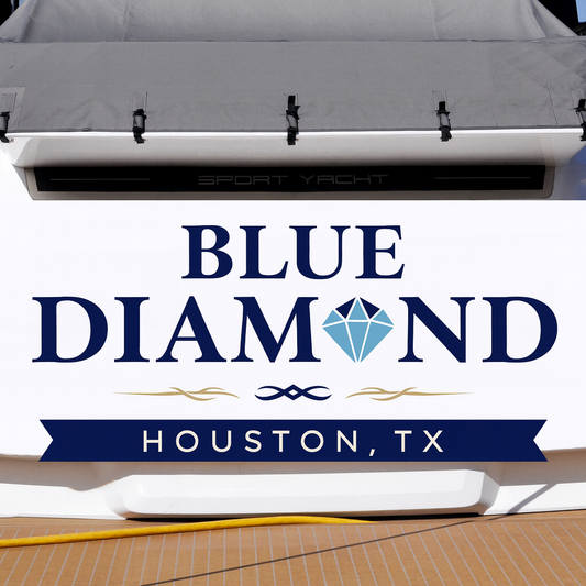 Custom Boat Stern Decal Sticker Sign | Boat Stern Name & Hailing City (Port) Sign