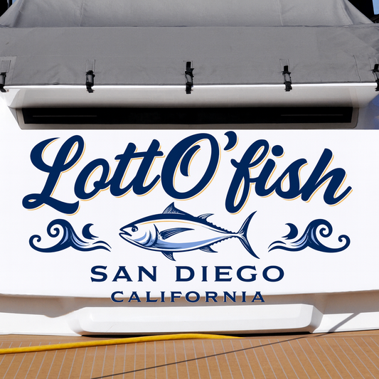 Custom Boat Stern Decal Sticker Sign | Boat Stern Name & Hailing City (Port) Sign