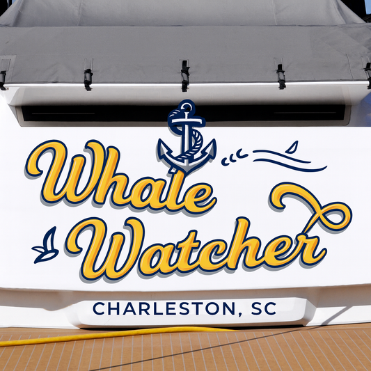 Custom Boat Stern Decal Sticker Sign | Boat Stern Name & Hailing City (Port) Sign