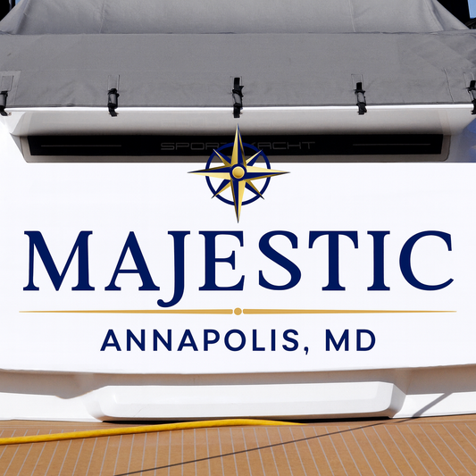 Custom Boat Stern Decal Sticker Sign | Boat Stern Name & Hailing City (Port) Sign