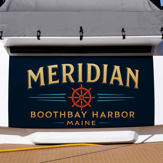 Custom Boat Stern Decal Sticker Sign | Boat Stern Name & Hailing City (Port) Sign