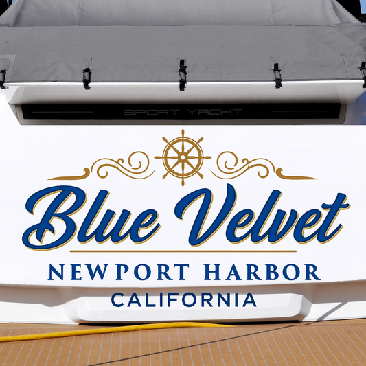 Custom Boat Stern Decal Sticker Sign | Boat Stern Name & Hailing City (Port) Sign