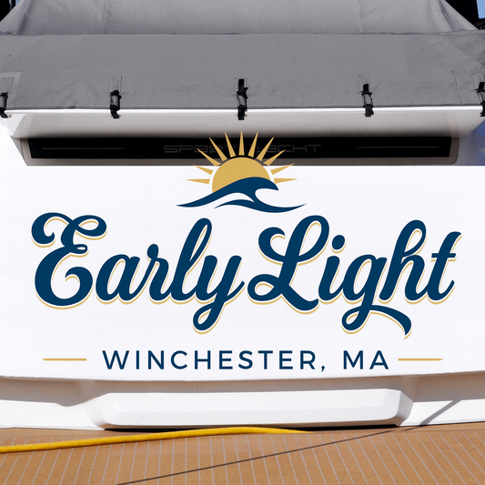 Custom Boat Stern Decal Sticker Sign | Boat Stern Name & Hailing City (Port) Sign