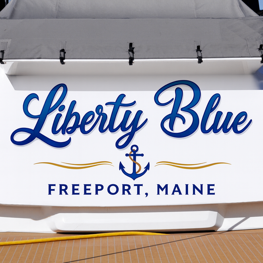 Custom Boat Stern Decal Sticker Sign | Boat Stern Name & Hailing City (Port) Sign