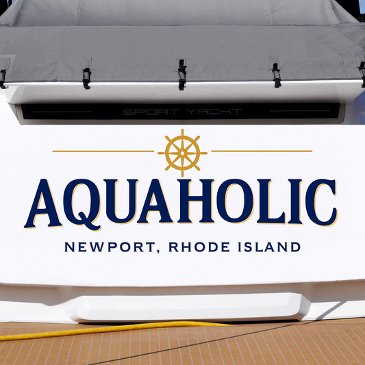 Custom Boat Stern Decal Sticker Sign | Boat Stern Name & Hailing City (Port) Sign