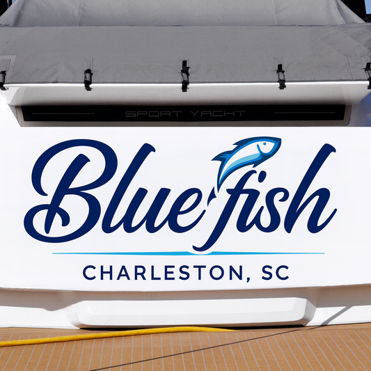 Custom Boat Stern Decal Sticker Sign | Boat Stern Name & Hailing City (Port) Sign
