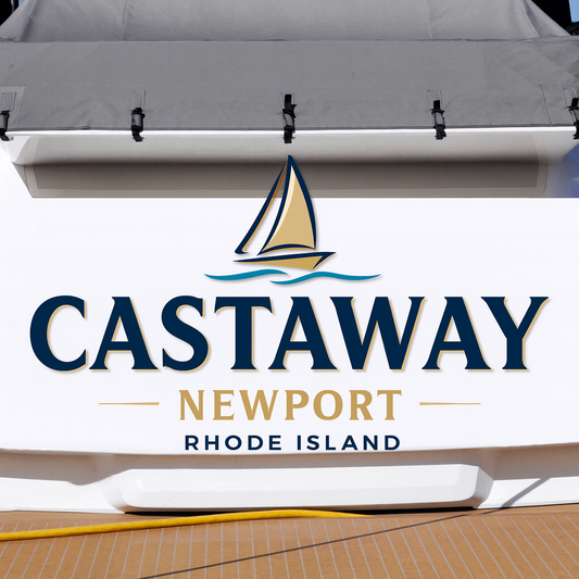 Custom Boat Stern Decal Sticker Sign | Boat Stern Name & Hailing City (Port) Sign