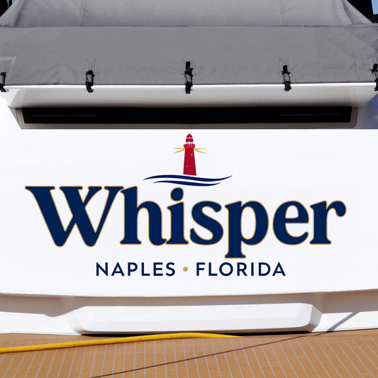 Custom Boat Stern Decal Sticker Sign | Boat Stern Name & Hailing City (Port) Sign