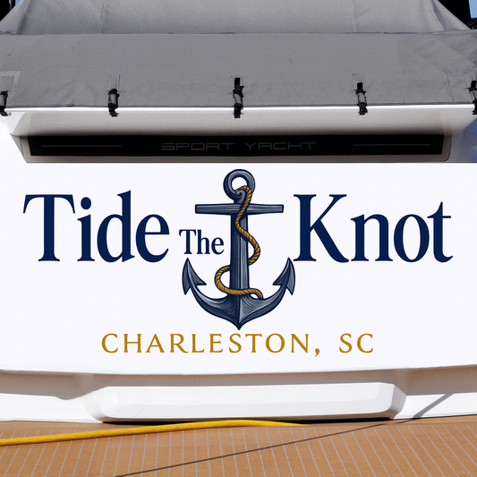 Custom Boat Stern Decal Sticker Sign | Boat Stern Name & Hailing City (Port) Sign