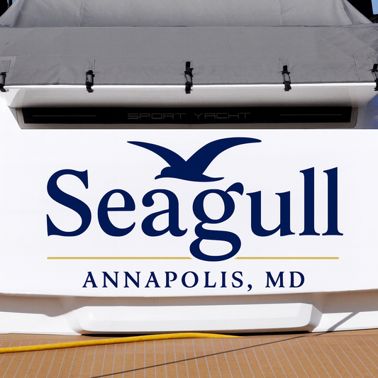Custom Boat Stern Decal Sticker Sign | Boat Stern Name & Hailing City (Port) Sign