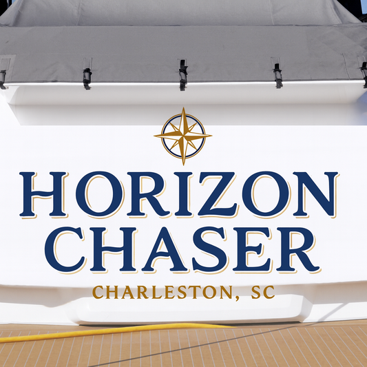 Custom Boat Stern Decal Sticker Sign | Boat Stern Name & Hailing City (Port) Sign