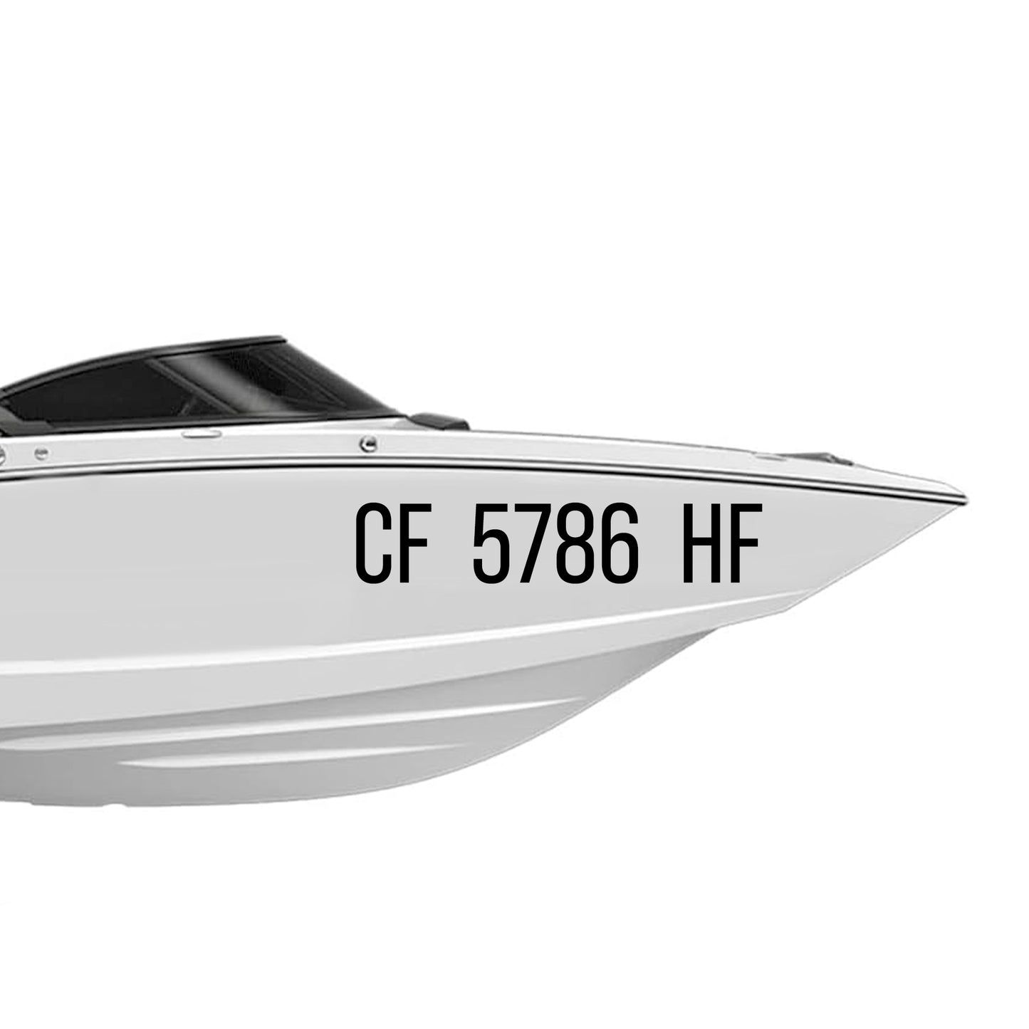 custom boat registration decals