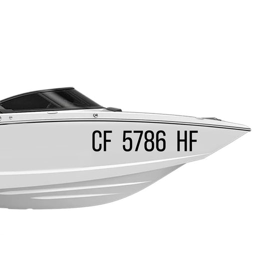 custom boat registration decals